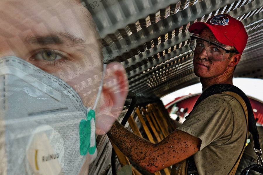 Construction Worker, Covid Mask