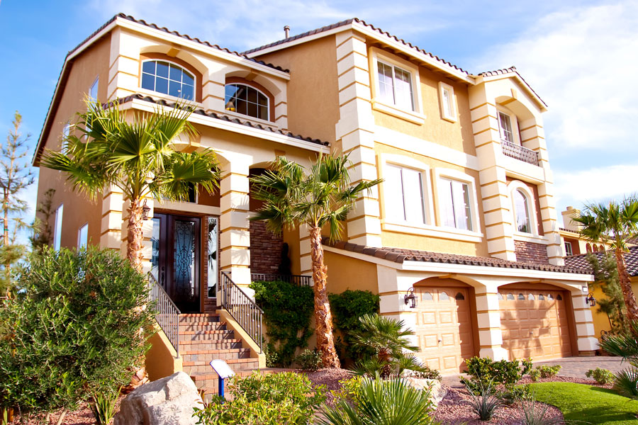 House and Palm Trees