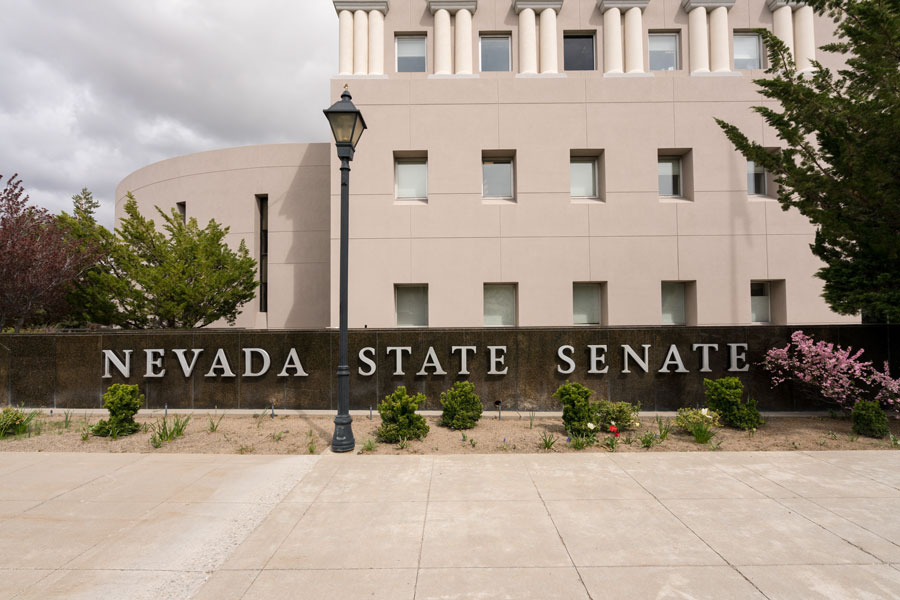 Entrance to the State Legislature of Nevada in Carson City