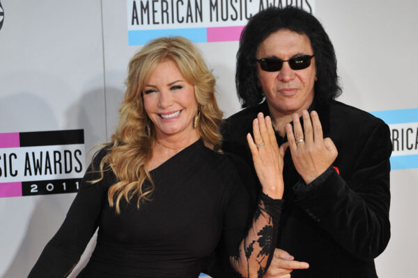 KISS star Gene Simmons & wife Shannon Tweed arriving at the 2011 American Music Awards at the Nokia Theatre, L.A. Live in downtown Los Angeles.