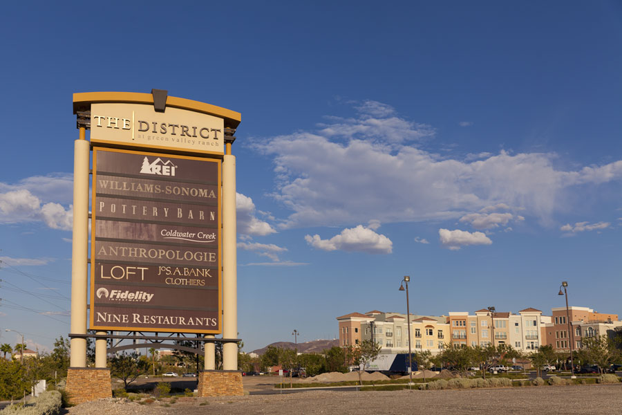 The District at Green Valley Ranch was added as a multi-use project directly to the east of the Green Valley Hotel and resort in April 2004. Green Valley Ranch Las Vegas, August 20, 2013. File photo: Jeffrey J Coleman, Shutter Stock, licensed.