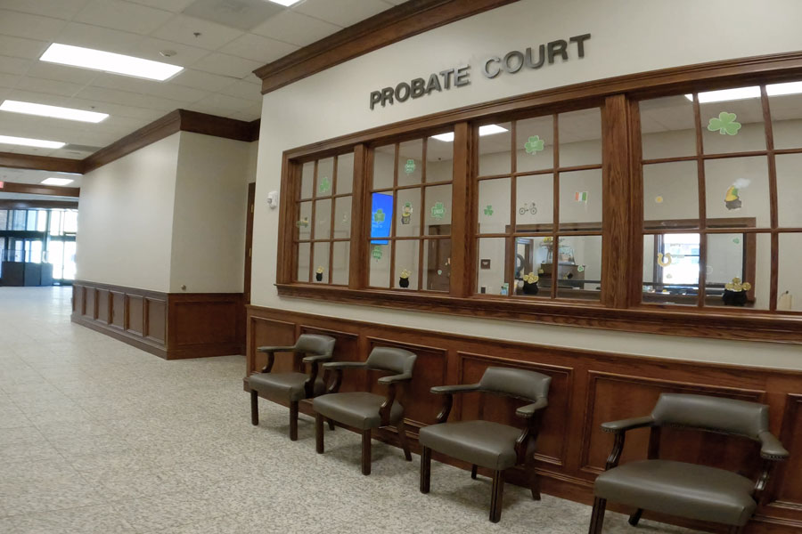 Probate Courthouse interior probate court seating chairs Billy F Blume Jr